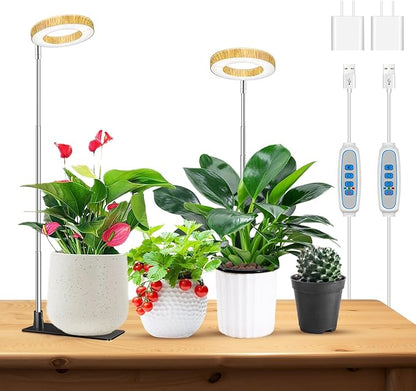 Kullinss Grow Light, 48 LEDs Full Spectrum Plant Lights for Indoor Growing with Detachable Base