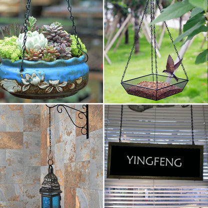 YINGFENG 10 Pack 9.5 Inch Black Hanging Chains, Garden Plant Hangers for Hanging Bird Feeders