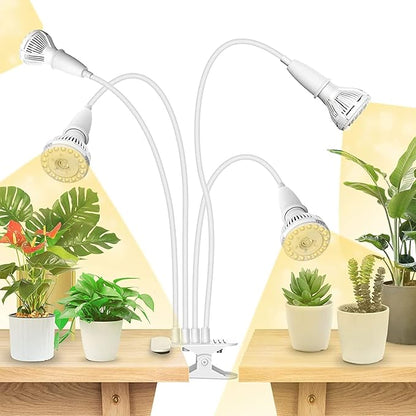 SANSI LED Grow Lights for Indoor Plants, 600W Full Spectrum Clip-on Gooseneck Grow Light with