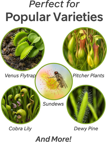 Gardenera Professional Carnivorous Plant Soil - Ready to Use for Venus Flytraps, Sundews, Pitcher