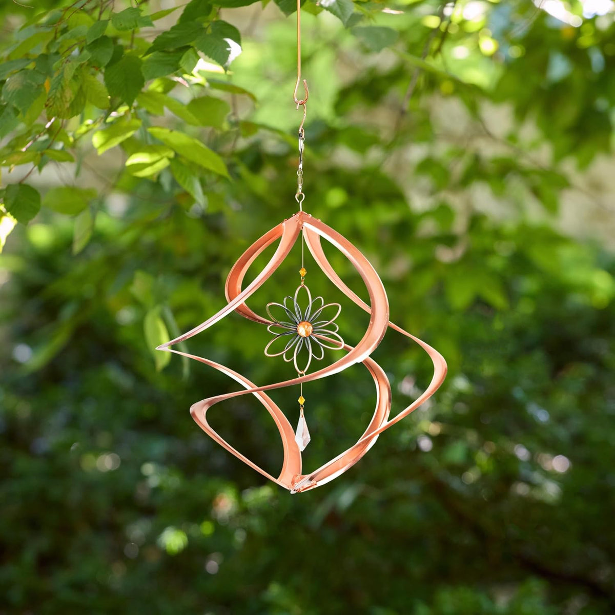 Red Carpet Studios The Original Helix Cosmix Wind Spinner Hand-Crafted Copper Plated Spiral