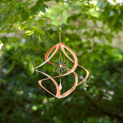 Red Carpet Studios The Original Helix Cosmix Wind Spinner Hand-Crafted Copper Plated Spiral