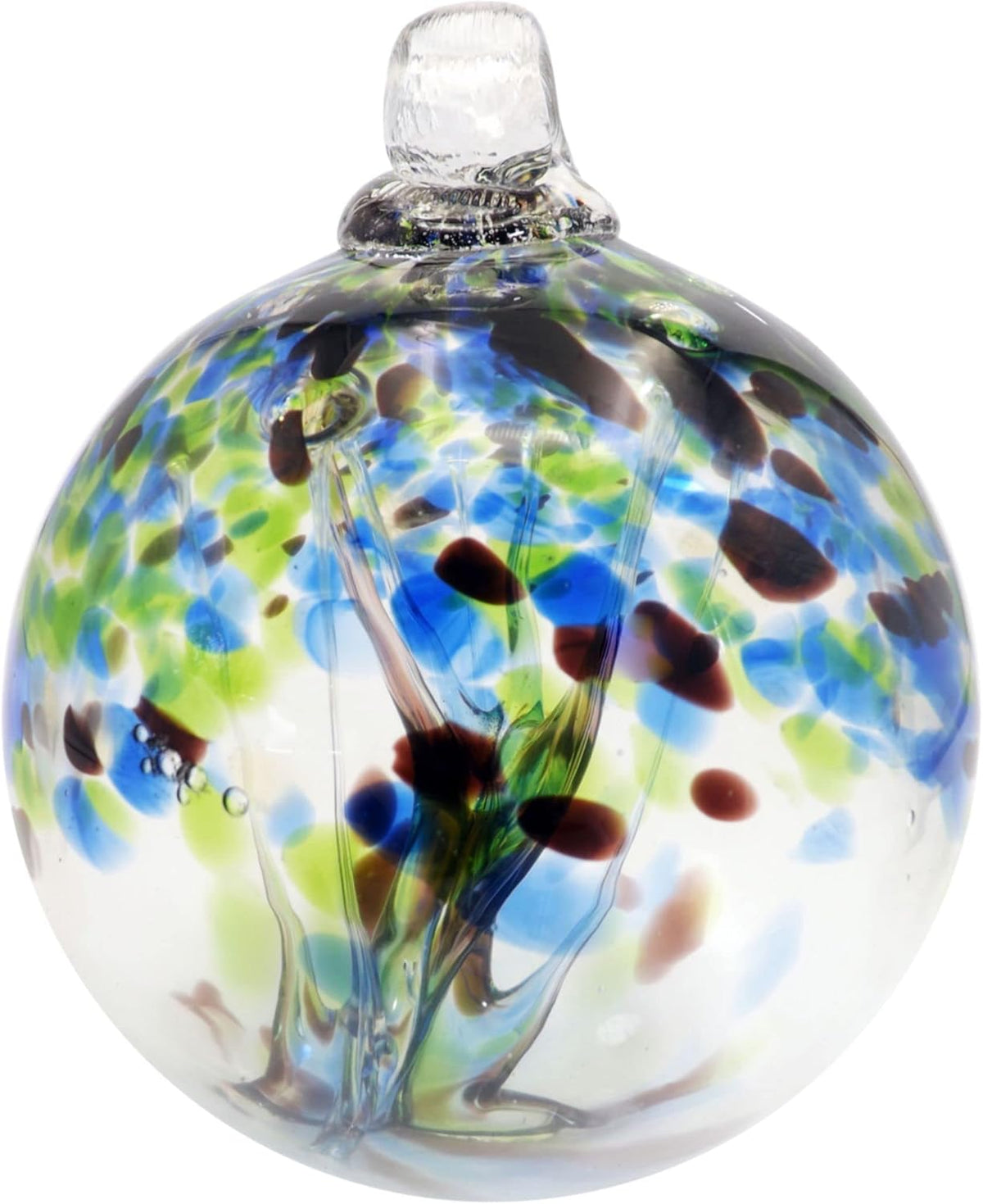Dale Tiffany Hand Blown Glass, 6" Diameter Mystic, Tree of Life Collection, Witch Globe Hanging