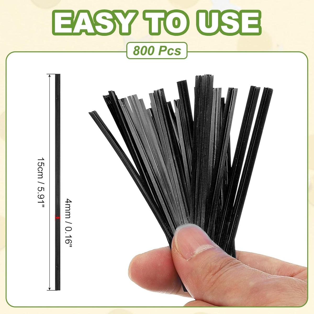 PATIKIL Bag Twist Ties 6 Inch, 800 Pcs Metallic Bread Ties for Treat Plastic Bags Gift Wrapping
