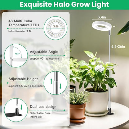 Grow Lights for Indoor Plants,Full Spectrum Plant Lights for Indoor Growing with with 3/9/12H