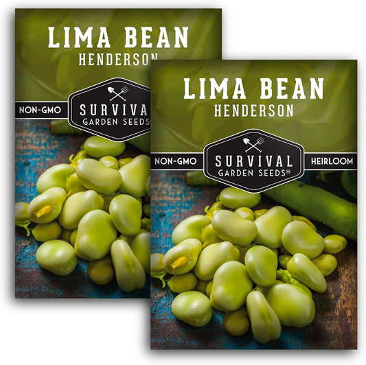 Lima Bean Seeds for Planting – Henderson Butter Bean Seeds for Gardens & Classroom Science