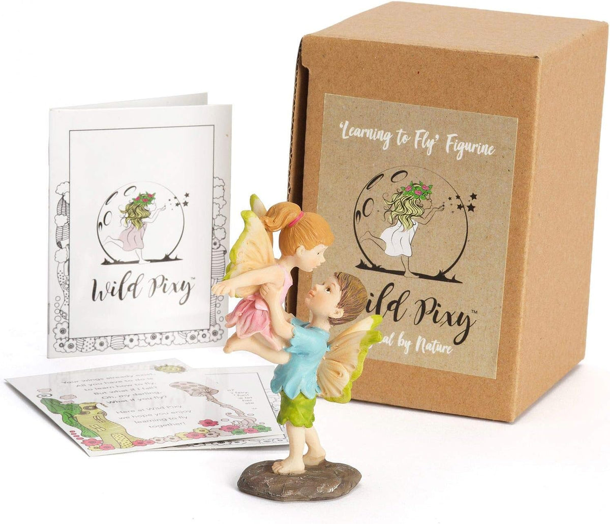 WILD PIXY Miniature Fairy Figurine - Fairy Garden Fairies with an Inspiration Theme, Includes A