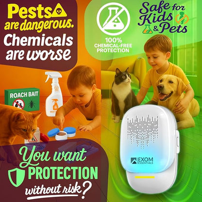 T-26, Ultrasonic Pest Repeller Wall Plug-in Most Effective Than Repellents - Get Rid of - Rodents