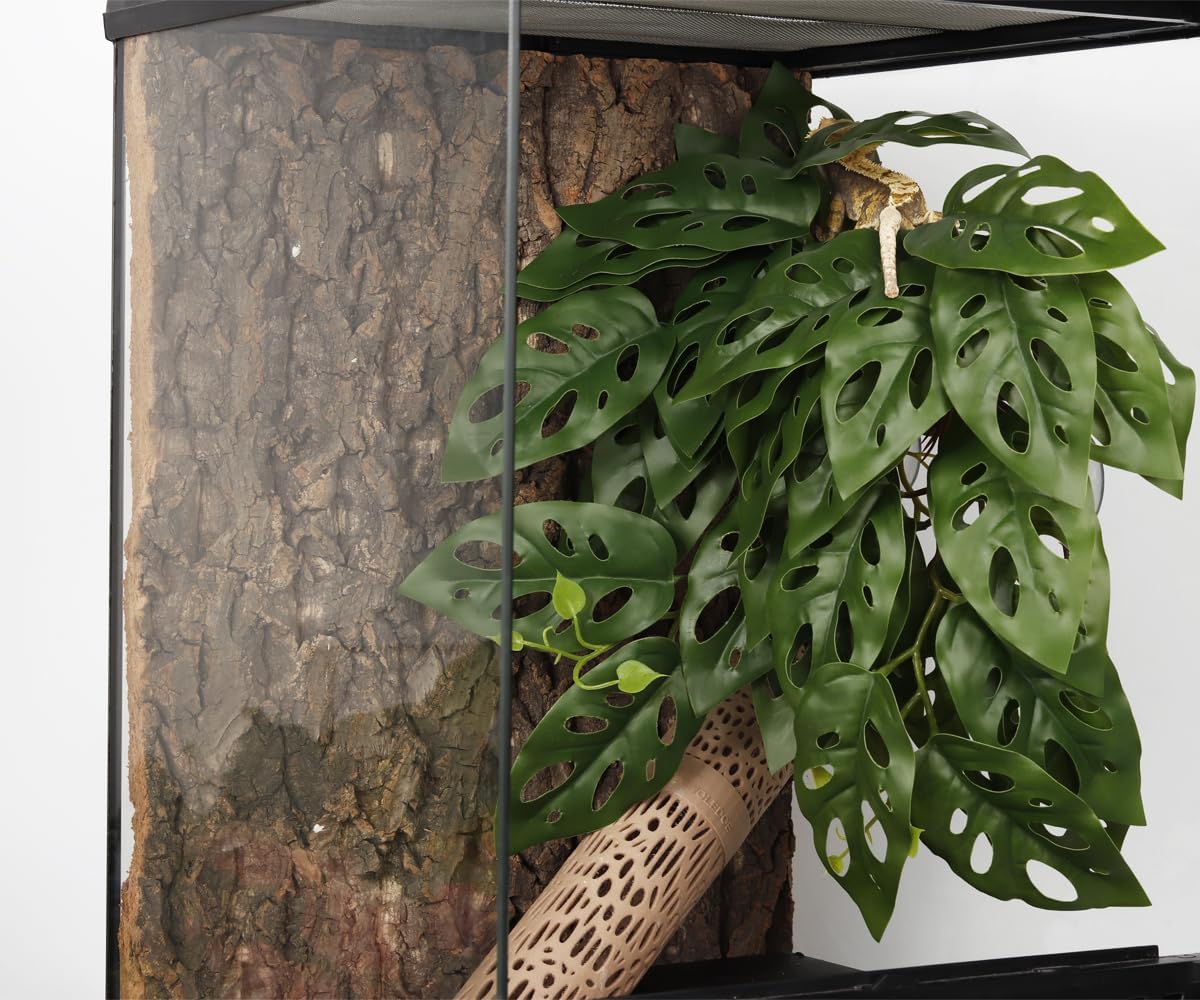Reptile Plants for Terrarium, Amphibian Habitat Decor Artificial Hanging Plants with Suction Cup