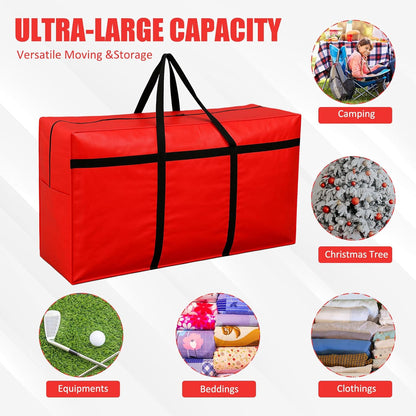 4 Pcs 66 Gallon Large Moving Bags with Zipper and Handles Foldable Storage Duffle Bags Heavy Duty