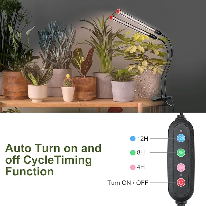 Gamechanger! 18W Power Home Plug, NOT 10W Adapter, FECiDA 2Head Clip Grow Lights for Seed Starting