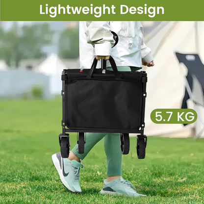 Collapsible Wagon with Wheels, 220 lbs Wagons Carts Foldable Wagon Cart with Flexible Handle