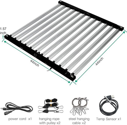 SZHLUX 800W LED Grow Light 7×7ft with Timer and Temp Control, Full Spectrum UV&IR Grow Lamp with