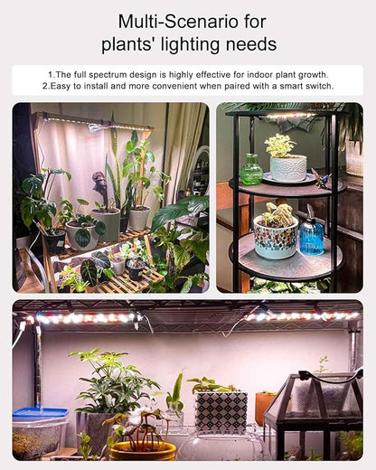 DOMMIA Plant Lights, Full Spectrum 12W(120W Equiv) Ultra-Thin Panel, 84 LEDs Sunlike Plant Lamp