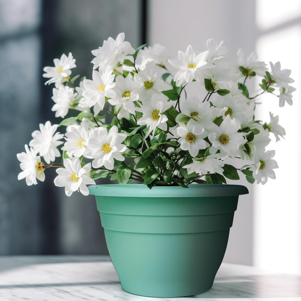 Plant Pots Set of 5, 10" Outside Diameter Flower Planter, 8.5" Inner Diameter Plant Planters with