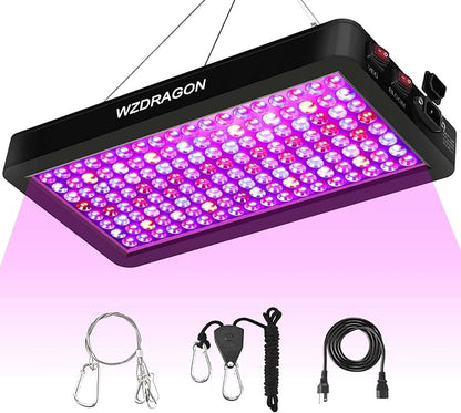 2024 Upgraded BW2000 LED Grow Lights Double Chips Full Spectrum with 10ft Cable for Greenhouse and