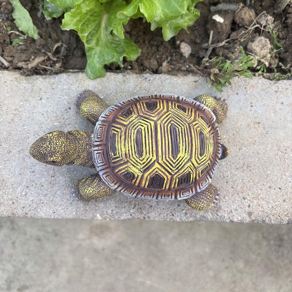 Turtle Statue, Walking Tortoise Figurine Outdoor Sculpture Decor for Yard Patio Garden
