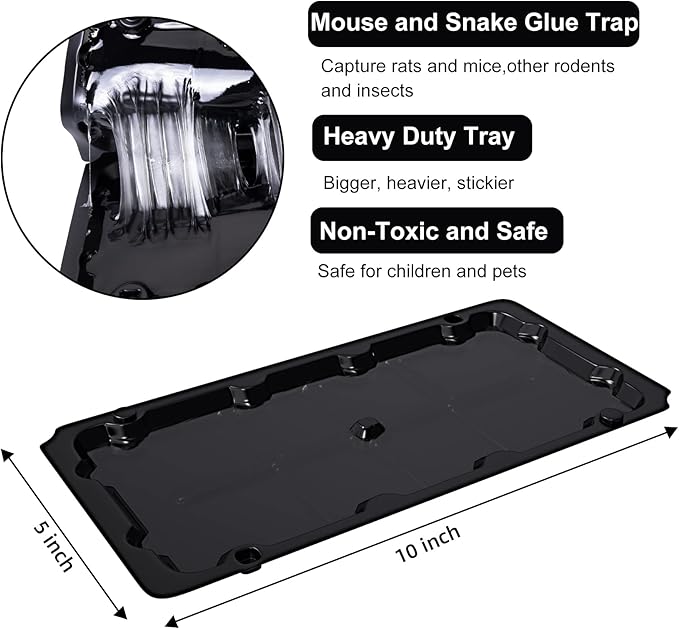 8 Pack Sticky Mouse Trap Rat Traps Indoor, Peanut Taste Pheromone Mouse Traps Indoor for Home, Glue