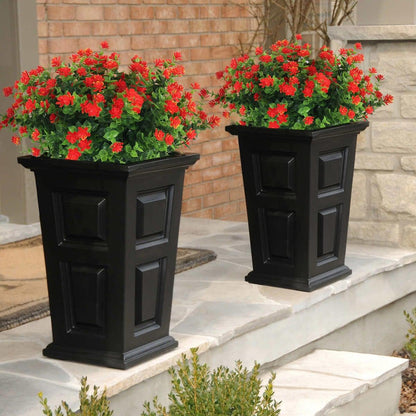 RECUTMS 12 Bundles Artificial Fake Flowers, Faux Outdoor Plastic Plants UV Resistant Shrubs Outside