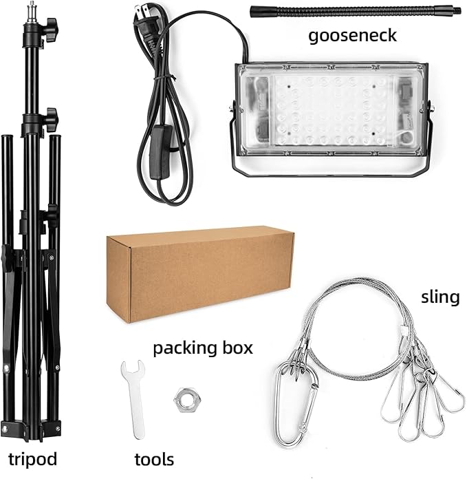 LBW Grow Light with Stand, Full Spectrum LED Plant Light, Floor Grow Lamp with 63" Adjustable