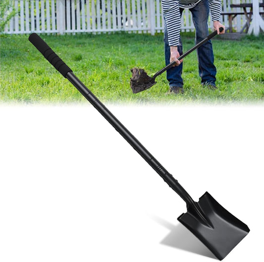 Small Square Shovel for Digging with Metal Handle, 43.3 Inch Heavy Duty Small Shovel, Trench
