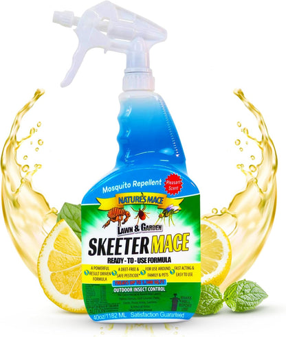 Nature’s MACE Outdoor Pest Repellent Spray – Kills & Repels Multiple Insect Types – Treats Lawns