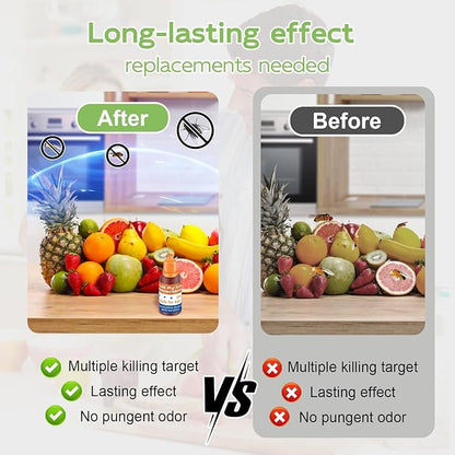 Fruit Fly Trap Refill Liquid Only, 2025 Upgrade Traps for Indoors, Efficient Gnat Killer Indoor