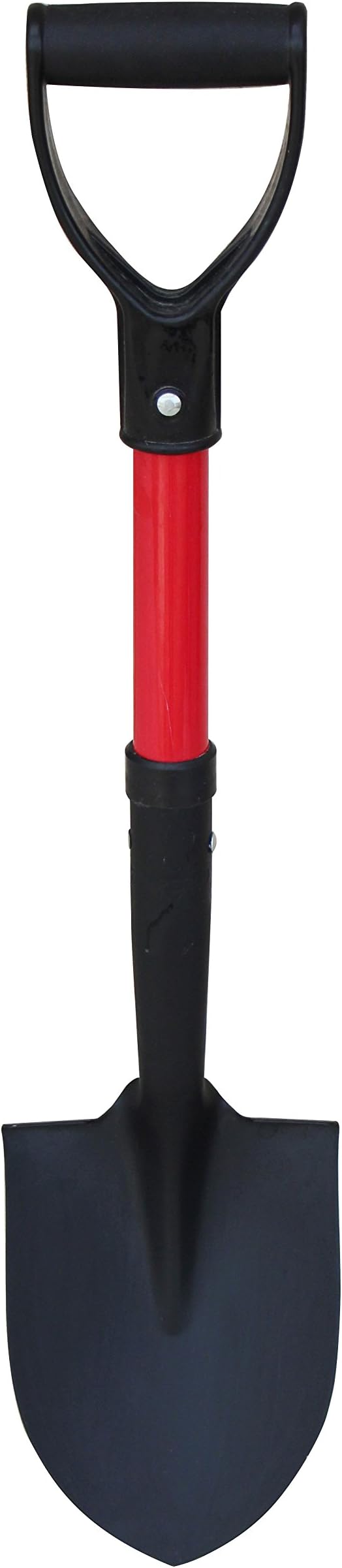 TABOR TOOLS Shovel with Round Point Blade and Comfortable D Grip 20 Inch Fiberglass Handle, Mini