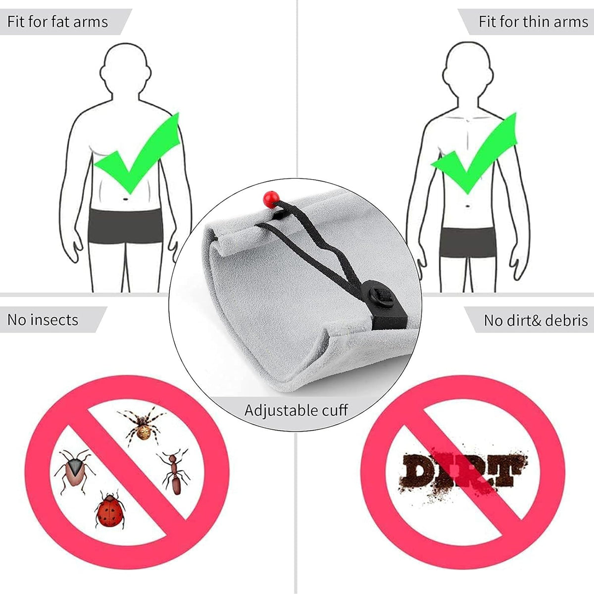 Gardening Gloves for Women/Men - Adjustable Cuff Goatskin Leather Elbow Long Sleeve Garden Gloves