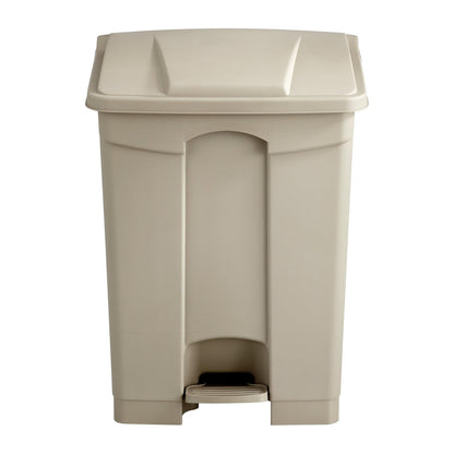 Safco Step On Plastic Trash Can with Foot Pedal, 17 Gallon Garbage Can for Kitchen, Indoor or