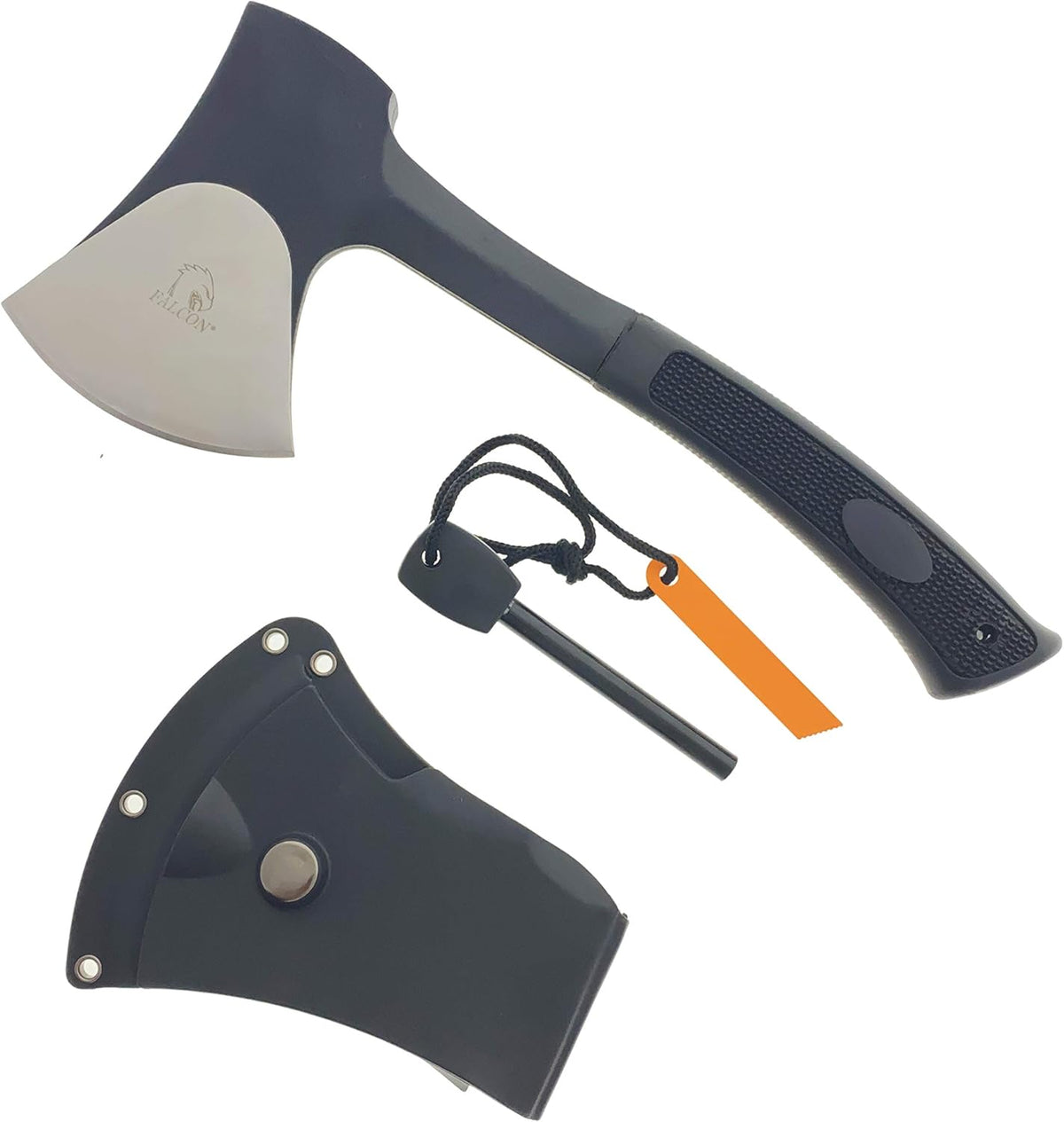 K-Musculo Otakumod 11" Tactical Ranger Axe. Hatchet. Stainless Steel Blade with Hard Cover. for