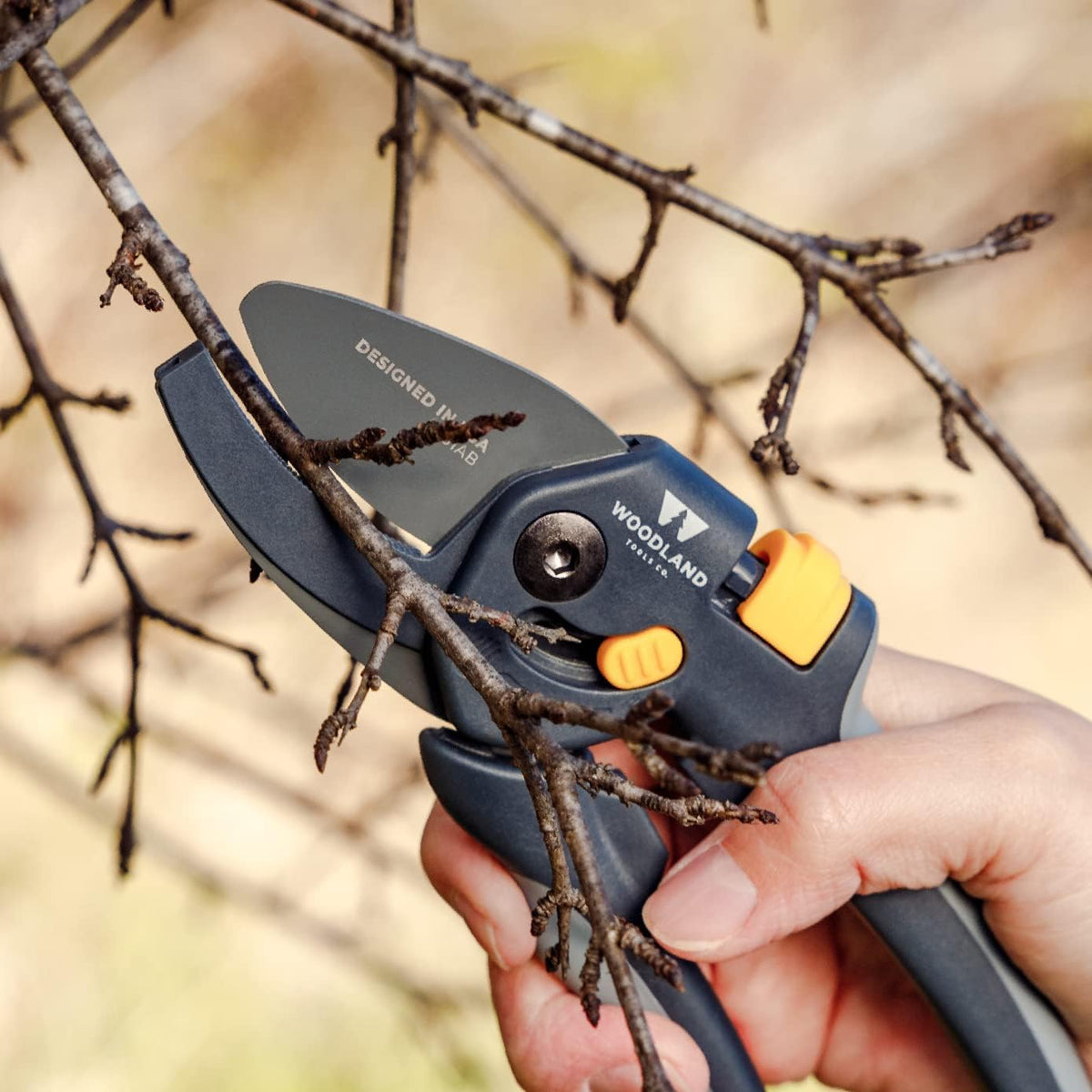 Woodland Tools Co. Heavy Duty Anvil Pruning Shears – 5/8" Cut Capacity, High Carbon Steel Blade