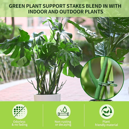 4 Pack Plant Support Stakes, Plant Stakes for Indoor and Outdoor Plants. 28inch Plant Sticks with