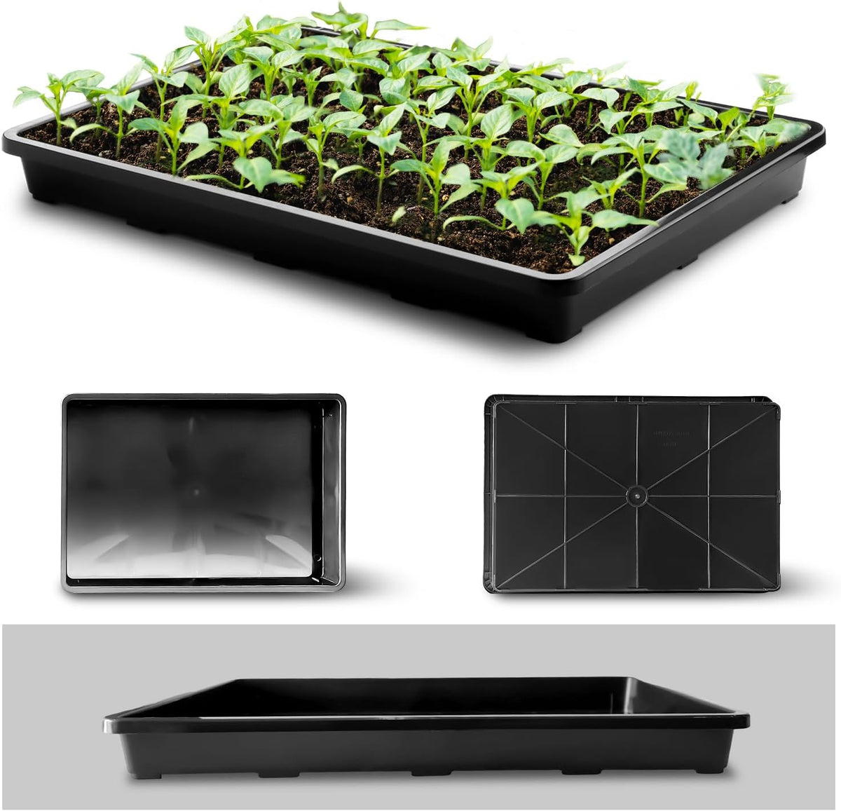 5 Pack Nursery Potting Tray, Carrying and Holding Plant Tray for Seeds Starting Pot, Collecting