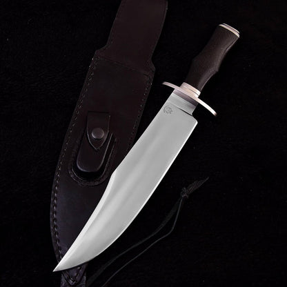 Survival Hunting Knife with Sheath, Handmade 15-inch Full Tang D2 Fixed Blade Tactical Bowie Knife