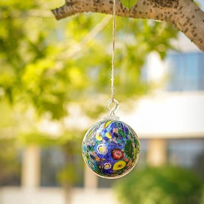 QFkris 4" Hand-Blown Glass Ornaments Glass Christmas Ornaments Friendship Balls for Christmas Tree