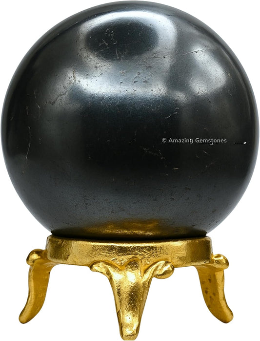 Amazing Gemstone Hematite Crystal Ball with Stand - 2 Inches Crystal Sphere Meditation Balls for