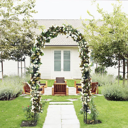 Garden Arch, Outdoor Flower Garden Arch Trellis, Sturdy Steel Arbor for Climbing Plants, Wedding
