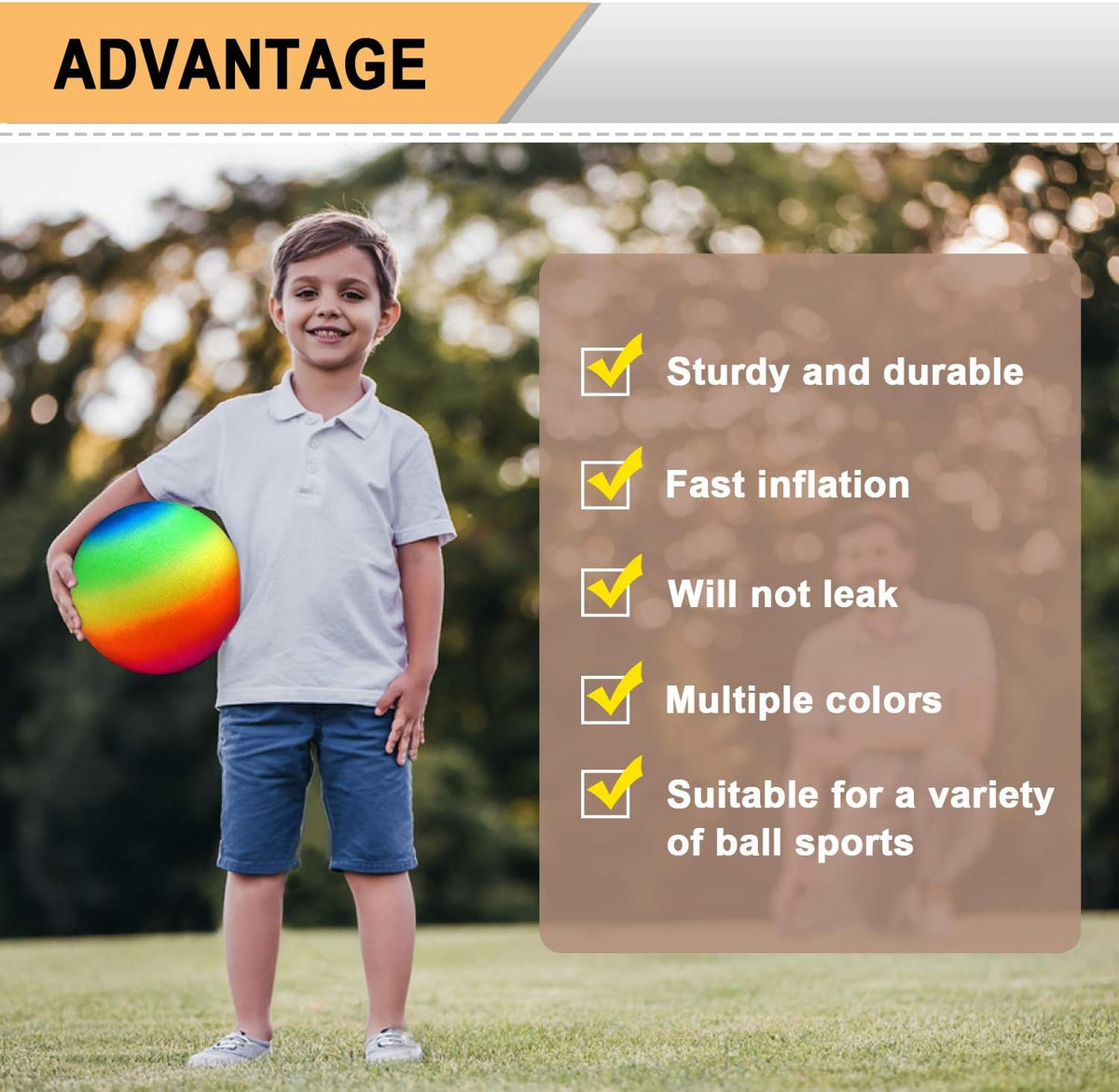 Four Square Balls, 8.5 Inch Playground Ball for Kids Outdoor Dodgeball Kickball Handball Game with