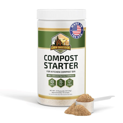 Compost Starter - 100x Concentrated All Natural Compost Accelerator for Countertop Kitchen Bin