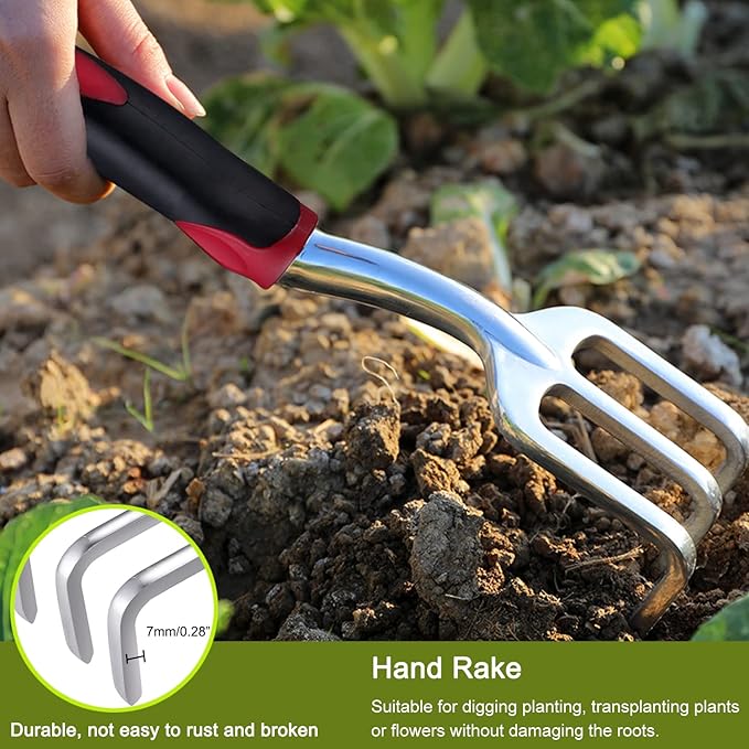 FANHAO Garden Tool Set, 3 Piece Heavy Duty Garden Trowels Cast-Aluminum Garden Hand Shovels with