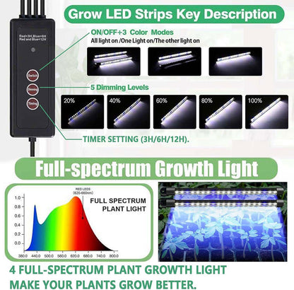 Seed Starter Tray with Grow Light, 2 Packs 80 Cells Seed Starting Kit, Reusable Seedling Starter