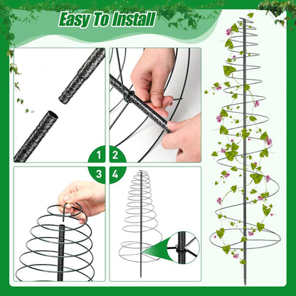 Trellis for Climbing Plants Outdoor, 73inch Tall Plants Trellis Support Metal Garden Trellis for