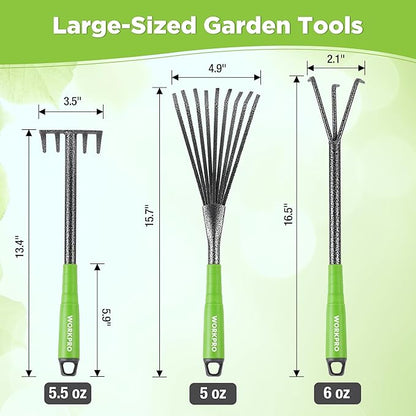 WORKPRO 6-Piece Garden Tool Set, Heavy Duty Gardening Hand Tools with Soft Rubber Handle, Including