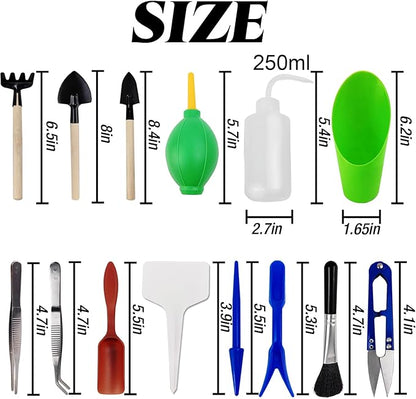 GXXMEI 20PCS/Set Succulent Tools Set, Mini Garden Tool Set, Transplanting Tools Set, Succulent Care