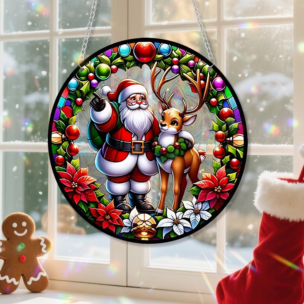 Sun Catchers Indoor Window, Acrylic Rainbow Suncatcher Window Hanging Decoration for Living Room