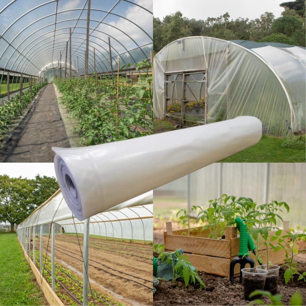 Farm Plastic Supply - Clear Greenhouse Film - 6 mil Polyethylene - 20' x 30' - UV Protected - Heavy