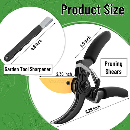 Pruning Shears for Gardening,Garden Shears,Garden Clippers,Gardening Shears,SK5 Steel Hand