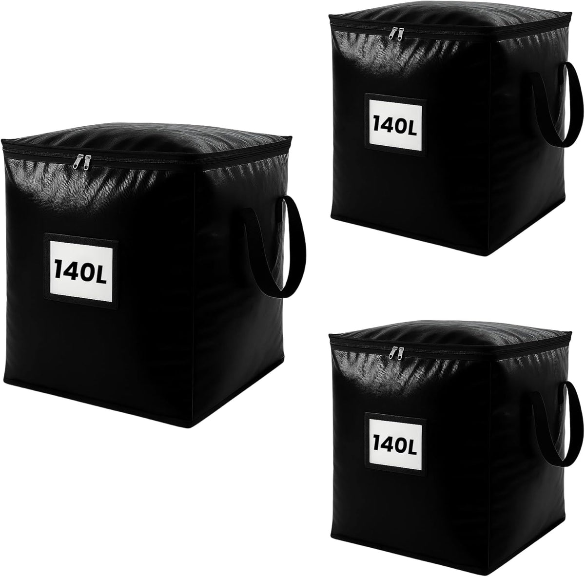 3 Pack 140L Storage Bags for Clothes, Moving Bags Heavy Duty Extra Large with Reinforced Handle