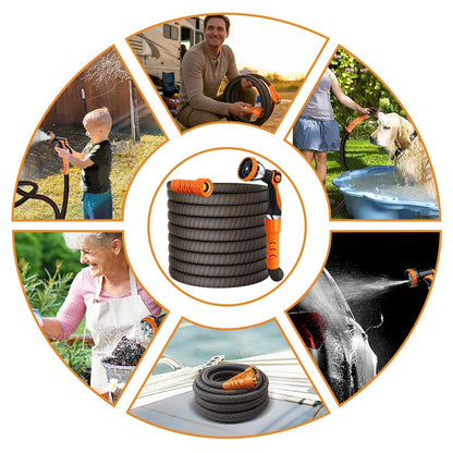 50Ft Ultra Lightweight Garden Hose, Flexible Water Hose, 10 Function Nozzle,Leak-Proof,Swivel